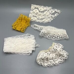 VTG‎ Lace Trim Lot Various Lengths Widths Scrapbooking Sewing Craft 5'5"L Total